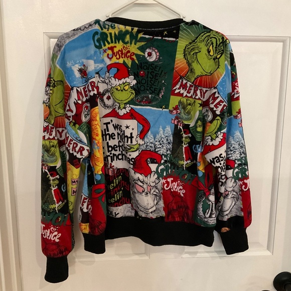 Grinch velour shirt,Justice large. - Picture 6 of 8